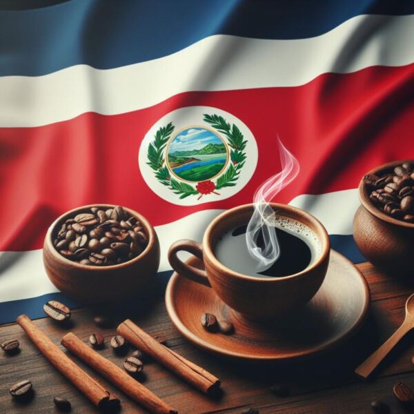 Kawa ziarnista Kostaryka, flaga kostaryki