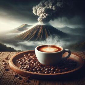 Kostaryka kawa ziarnista z wulkanu 100% Arabica. 3 siostry bajgiel i kawa.